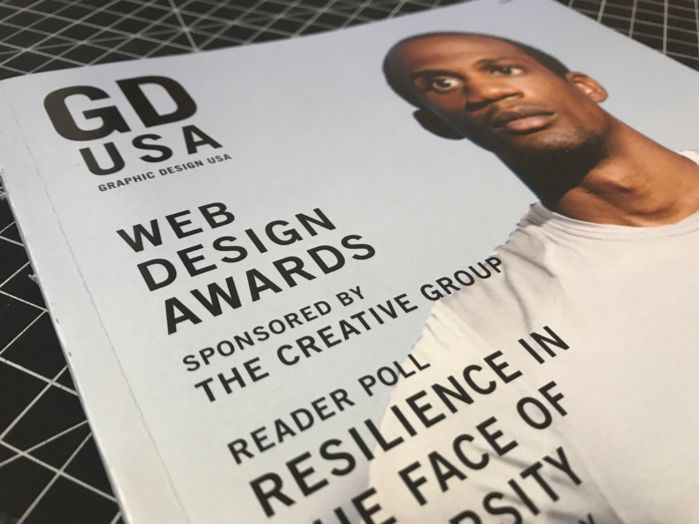 Cover of the June 2020 issue of GDUSA featuring the annual Web Design Awards