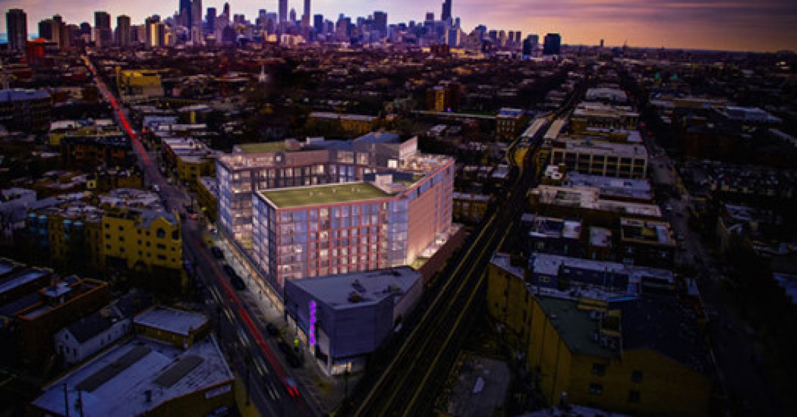 Elevate Lincoln Park building rendering