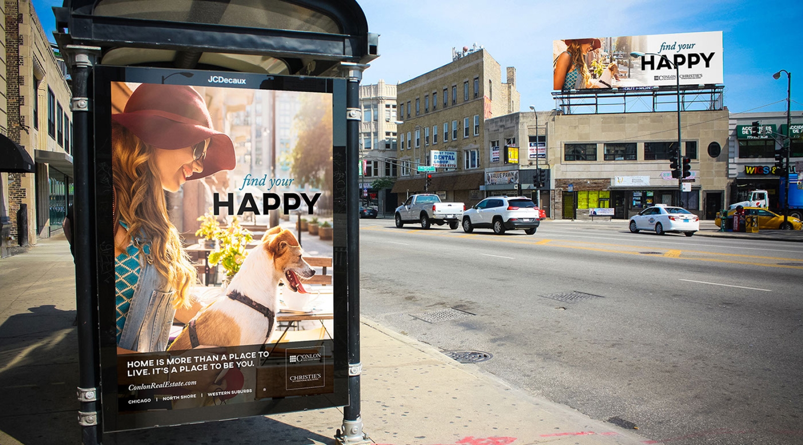 Bus Stop and Billboard