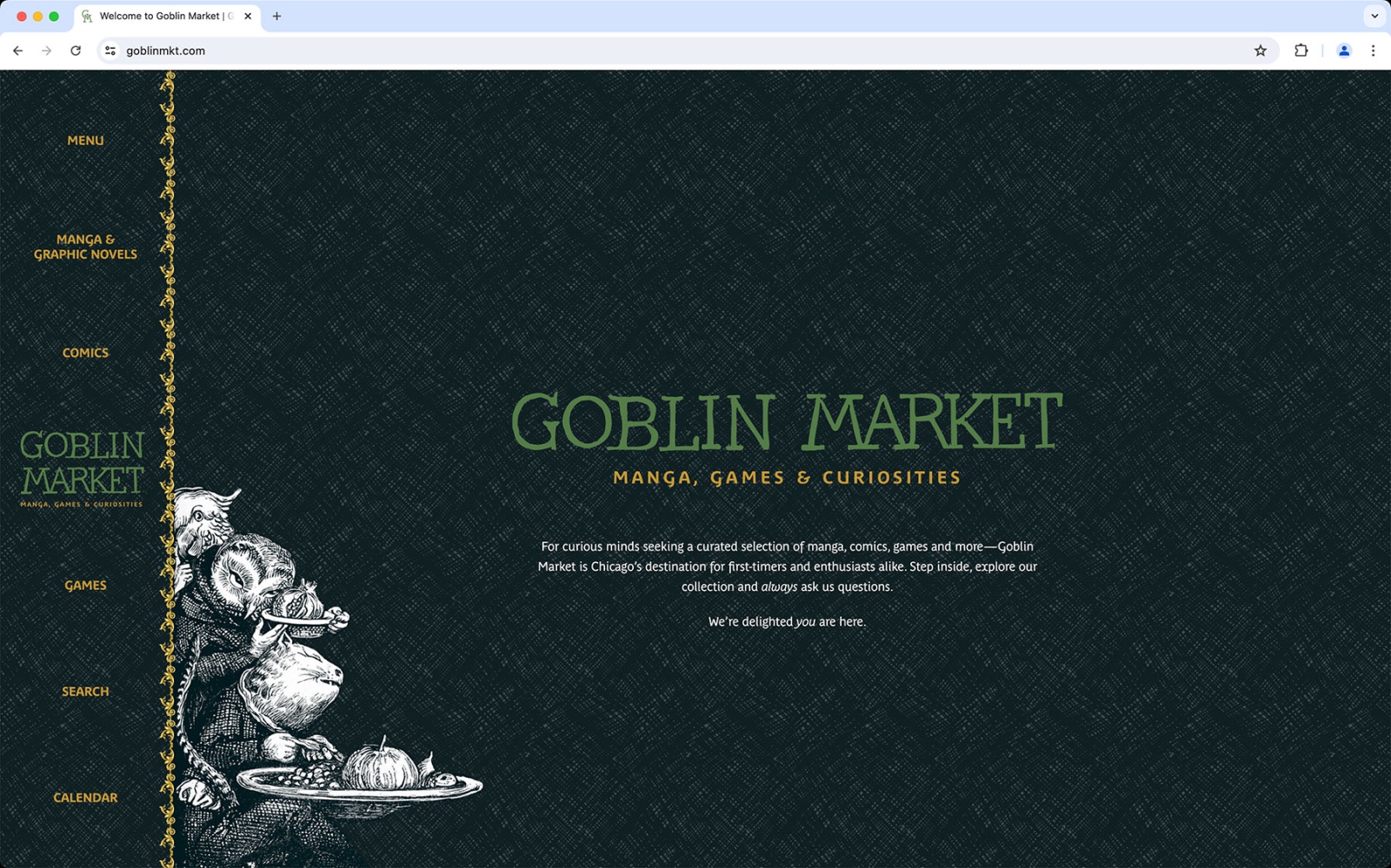 Goblin Market website home page