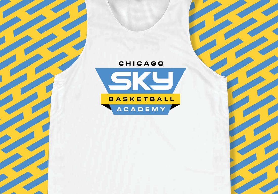 Chicago Sky Basketball Academy logo applied to a shirt